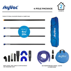 skyVac® Elevate 44mm Clamped Pole Package